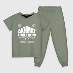 Детская пижама хлопок с принтом FIGHT CLUB AKHMAT в Новосибирске, 100% хлопок |  брюки и футболка прямого кроя, без карманов, на брюках мягкая резинка на поясе и по низу штанин
 | aca | acb | akhmat | club | fight | mma | wfca | ахмат | грозный | чечня