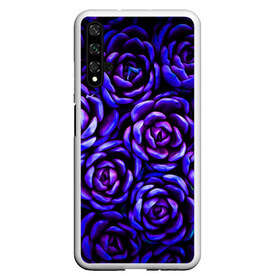 Чехол для Honor 20 с принтом Lovely Roses в Новосибирске, Силикон | Область печати: задняя сторона чехла, без боковых панелей | Тематика изображения на принте: flowers | large | lovely roses | plants | purple | roses | succulent | texture | крупный | прекрасные розы | растения | розы | суккулент | текстура | фиолетовый | цветы