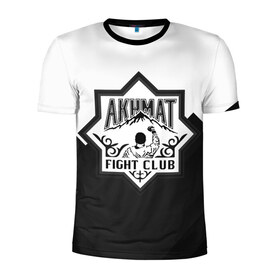 Мужская футболка 3D спортивная с принтом Akhmat Fight Club в Новосибирске, 100% полиэстер с улучшенными характеристиками | приталенный силуэт, круглая горловина, широкие плечи, сужается к линии бедра | akhmat | fight club | wfca | ахмат | бойцовский клуб | смешанные единоборства