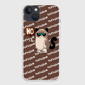 Чехол для iPhone 13 с принтом GRUMPY CAT в Новосибирске,  |  | Тематика изображения на принте: cat | grampy | grumpy cat | грустная мордочка | грустное лицо | грустный | грустный кот | грустный кот мем | грусть | кот | кот мем | кот тыгыдык | мем | мем тыгыдык | прикольный кот | серьёзный кот | тыгыдык