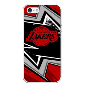 Чехол для iPhone 5/5S матовый с принтом LA LAKERS RED в Новосибирске, Силикон | Область печати: задняя сторона чехла, без боковых панелей | Тематика изображения на принте: bryant | james | jordan | kobe | la lakers | lakers | lebron | nba | баскетбол | брайант | брайнт | джеймс | джордан | коби | леброн | лейкерс | лэйкерс | мамба | нба | черная