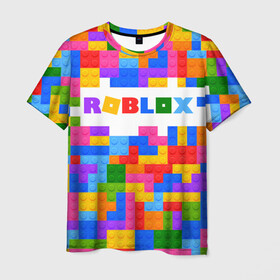 Мужская футболка 3D с принтом ROBLOX LEGO в Новосибирске, 100% полиэфир | прямой крой, круглый вырез горловины, длина до линии бедер | piggy | roblox | roblox games | roblox piggy | игра роблокс | пигги. | роблокс | роблокс пигги | робукс