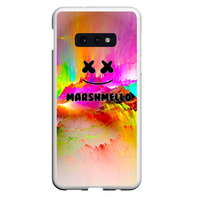 Чехол для Samsung S10E с принтом Marshmello в Новосибирске, Силикон | Область печати: задняя сторона чехла, без боковых панелей | fortnite | marshmello | диджей | клуб | клубная музыка | маршмелло | маршмеллоу | маршмелоу | музыка | фортнайт