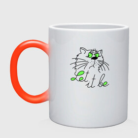 Кружка хамелеон с принтом Пусть будет так - Кот в Новосибирске, керамика | меняет цвет при нагревании, емкость 330 мл | cat | кот | котенок | котик | коты | кошки