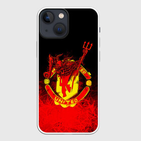 Чехол для iPhone 13 mini с принтом MANCHESTER UNITED в Новосибирске,  |  | ball | championat | devil | english | football | manchester | red | sport | united | англия | дьяволы | красные | манчестер | футбол | чемпион | чемпионат | юнайтед