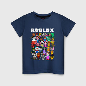 Детская футболка хлопок с принтом ROBLOX PIGGY в Новосибирске, 100% хлопок | круглый вырез горловины, полуприлегающий силуэт, длина до линии бедер | piggy | roblox | roblox games | roblox piggy | игра роблокс | пигги. | роблокс | роблокс пигги | робукс