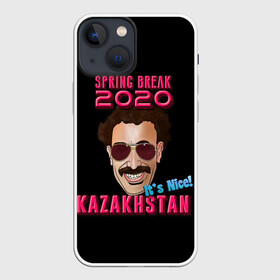 Чехол для iPhone 13 mini с принтом Борат в Новосибирске,  |  | america | borat | kazakhstan | kz | sagdiyev | usa | америка | борат | казахстан | кз | нраица | репортер | сагдиев