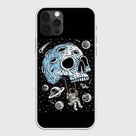 Чехол для iPhone 12 Pro Max с принтом Skull Space в Новосибирске, Силикон |  | Тематика изображения на принте: art | asteroid | astronaut | meteorite | planets | satellite | skull | space | stars | арт | астероид | звезды | космонавт | космос | метеорит | планеты | спутник | череп