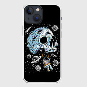 Чехол для iPhone 13 mini с принтом Skull Space в Новосибирске,  |  | art | asteroid | astronaut | meteorite | planets | satellite | skull | space | stars | арт | астероид | звезды | космонавт | космос | метеорит | планеты | спутник | череп