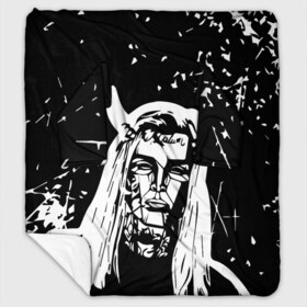 Плед с рукавами с принтом GHOSTEMANE в Новосибирске, 100% полиэстер | Закругленные углы, все края обработаны. Ткань не мнется и не растягивается. Размер 170*145 | 1930 | blackmage | flesh | ghost | ghoste | ghostemane | ghostman | ghostmane | hexada | kreep | mane | mercury | music | nihil | noise | omnis | parv0 | pouya | rap | suicideboys | venom | гостмейн | гостмэйн