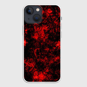 Чехол для iPhone 13 mini с принтом Red Knight в Новосибирске,  |  | abstraction | circles | dark | patterns | red | shapes | texture | абстракция | красный | круги | текстура | темный | узоры | формы