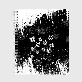 Тетрадь с принтом Pyrokinesis в Новосибирске, 100% бумага | 48 листов, плотность листов — 60 г/м2, плотность картонной обложки — 250 г/м2. Листы скреплены сбоку удобной пружинной спиралью. Уголки страниц и обложки скругленные. Цвет линий — светло-серый
 | Тематика изображения на принте: pyrokinesis | андрей пирокинезис | каждаябарбистерва | левый баттл | музыка | музыкант | пирокинезис | рэп | рэпер