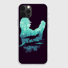 Чехол для iPhone 12 Pro Max с принтом T-Rex в Новосибирске, Силикон |  | вертикальная | ветка | дерево | динозавр | животные | иллюстрация | картинка | клыки | креатив | лес | листья | образ | природа | темная | тираннозавр | тирекс | фильмы | хищник | челюсть | юрский период