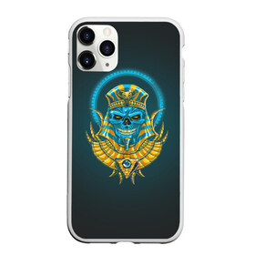 Чехол для iPhone 11 Pro матовый с принтом PHARAOH 2.0 в Новосибирске, Силикон |  | абстракция | геометрия | головы животных | злое | необычное | неон | прикольное | текстура | черепа | эпичное | яркое