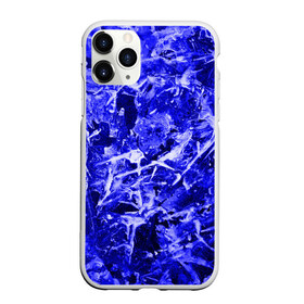 Чехол для iPhone 11 Pro матовый с принтом Dark Blue Gan в Новосибирске, Силикон |  | Тематика изображения на принте: abstraction | blue | frost | frozen | ice | shine | surface | texture | абстракция | блеск | замерзший | лед | мороз | поверхность | синий | текстура