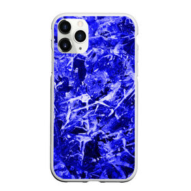 Чехол для iPhone 11 Pro Max матовый с принтом Dark Blue Gan в Новосибирске, Силикон |  | Тематика изображения на принте: abstraction | blue | frost | frozen | ice | shine | surface | texture | абстракция | блеск | замерзший | лед | мороз | поверхность | синий | текстура