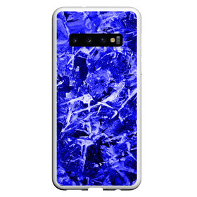 Чехол для Samsung Galaxy S10 с принтом Dark Blue Gan в Новосибирске, Силикон | Область печати: задняя сторона чехла, без боковых панелей | Тематика изображения на принте: abstraction | blue | frost | frozen | ice | shine | surface | texture | абстракция | блеск | замерзший | лед | мороз | поверхность | синий | текстура