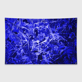 Флаг-баннер с принтом Dark Blue Gan в Новосибирске, 100% полиэстер | размер 67 х 109 см, плотность ткани — 95 г/м2; по краям флага есть четыре люверса для крепления | abstraction | blue | frost | frozen | ice | shine | surface | texture | абстракция | блеск | замерзший | лед | мороз | поверхность | синий | текстура