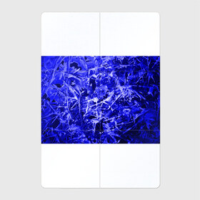Магнитный плакат 2Х3 с принтом Dark Blue Gan в Новосибирске, Полимерный материал с магнитным слоем | 6 деталей размером 9*9 см | abstraction | blue | frost | frozen | ice | shine | surface | texture | абстракция | блеск | замерзший | лед | мороз | поверхность | синий | текстура