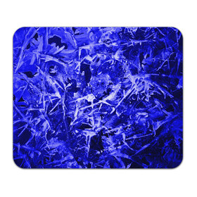 Коврик для мышки прямоугольный с принтом Dark Blue Gan в Новосибирске, натуральный каучук | размер 230 х 185 мм; запечатка лицевой стороны | Тематика изображения на принте: abstraction | blue | frost | frozen | ice | shine | surface | texture | абстракция | блеск | замерзший | лед | мороз | поверхность | синий | текстура