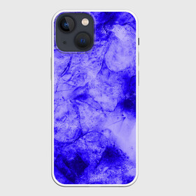 Чехол для iPhone 13 mini с принтом Ice в Новосибирске,  |  | abstraction | blue | cracks | frozen | ice | lines | patterns | shapes | texture | абстракция | замерзший | лед | линии | синий | текстура | трещины | узоры | формы