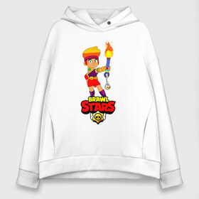 Женское худи Oversize хлопок с принтом Brawl Stars Amber в Новосибирске, френч-терри — 70% хлопок, 30% полиэстер. Мягкий теплый начес внутри —100% хлопок | боковые карманы, эластичные манжеты и нижняя кромка, капюшон на магнитной кнопке | amber | crow | leon | logo game | nita | sandy | spike | surge | амбер | бравл старс | бравлер | браво | герои | девочкам | детям | легендарный | леон | логотипы игр | мальчикам | огненный | огонь | пламя | сенди | спраут | чер