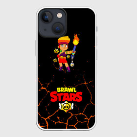 Чехол для iPhone 13 mini с принтом Brawl Stars Amber в Новосибирске,  |  | amber | crow | leon | logo game | nita | sandy | spike | surge | амбер | бравл старс | бравлер | браво | герои | девочкам | детям | легендарный | леон | логотипы игр | мальчикам | огненный | огонь | пламя | сенди | спраут | чер