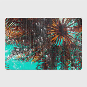 Магнитный плакат 3Х2 с принтом Palm glitch art в Новосибирске, Полимерный материал с магнитным слоем | 6 деталей размером 9*9 см | art | astraction | glitch | palm | sky | абстракция | арт | ветки | глитч | листья | небо | пальмы