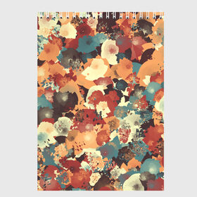 Скетчбук с принтом Осенние цвета в Новосибирске, 100% бумага
 | 48 листов, плотность листов — 100 г/м2, плотность картонной обложки — 250 г/м2. Листы скреплены сверху удобной пружинной спиралью | abstract | autumn | hipster | paint | абстракция | краска | осень | пятна | хипстер
