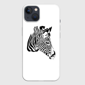 Чехол для iPhone 13 с принтом Zebra в Новосибирске,  |  | africa | black | savanna | stripe | white | zebra | африка | белый | зебра | полоска | саванна | черный