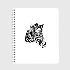 Тетрадь с принтом Zebra в Новосибирске, 100% бумага | 48 листов, плотность листов — 60 г/м2, плотность картонной обложки — 250 г/м2. Листы скреплены сбоку удобной пружинной спиралью. Уголки страниц и обложки скругленные. Цвет линий — светло-серый
 | africa | black | savanna | stripe | white | zebra | африка | белый | зебра | полоска | саванна | черный