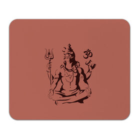 Коврик для мышки прямоугольный с принтом Бог Шива в Новосибирске, натуральный каучук | размер 230 х 185 мм; запечатка лицевой стороны | бог шива. | духовность | иероглифы | индийские боги | индуистское божество