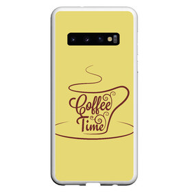 Чехол для Samsung Galaxy S10 с принтом Время пить кофе в Новосибирске, Силикон | Область печати: задняя сторона чехла, без боковых панелей | время кофе | кофе | кофейная тема | кофейное настроение | настроение. | позитив | узоры