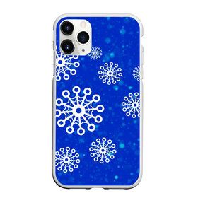 Чехол для iPhone 11 Pro Max матовый с принтом Снежинки в Новосибирске, Силикон |  | новогодние снежинки | снег | снежинка | снежинки | январьские снежинки