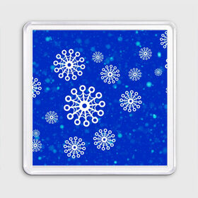 Магнит 55*55 с принтом Снежинки в Новосибирске, Пластик | Размер: 65*65 мм; Размер печати: 55*55 мм | Тематика изображения на принте: новогодние снежинки | снег | снежинка | снежинки | январьские снежинки