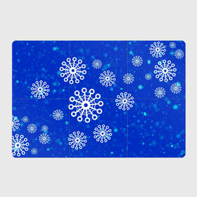 Магнитный плакат 3Х2 с принтом Снежинки в Новосибирске, Полимерный материал с магнитным слоем | 6 деталей размером 9*9 см | Тематика изображения на принте: новогодние снежинки | снег | снежинка | снежинки | январьские снежинки