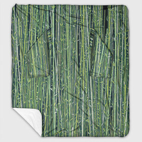Плед с рукавами с принтом Зеленый бамбук в Новосибирске, 100% полиэстер | Закругленные углы, все края обработаны. Ткань не мнется и не растягивается. Размер 170*145 | bamboo | forest | stripes | бамбук | заросли | лес | листья | полосы | растения