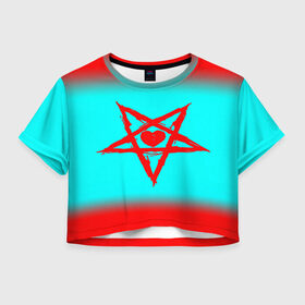 Женская футболка Crop-top 3D с принтом GHOSTEMANE в Новосибирске, 100% полиэстер | круглая горловина, длина футболки до линии талии, рукава с отворотами | 1930 | blackmage | flesh | ghost | ghoste | ghostemane | ghostman | ghostmane | hexada | kreep | mane | mercury | music | nihil | noise | omnis | parv0 | pouya | rap | suicideboys | venom | гостмейн | гостмэйн