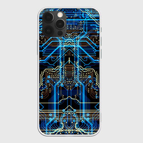 Чехол для iPhone 12 Pro Max с принтом Сircuit-SSS в Новосибирске, Силикон |  | abstraction | chip | circuit | lines | neon | processor | shapes | texture | абстракция | линии | неон | процессор | схема | текстура | формы | чип