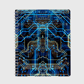 Тетрадь с принтом Сircuit-$$$ в Новосибирске, 100% бумага | 48 листов, плотность листов — 60 г/м2, плотность картонной обложки — 250 г/м2. Листы скреплены сбоку удобной пружинной спиралью. Уголки страниц и обложки скругленные. Цвет линий — светло-серый
 | abstraction | chip | circuit | lines | neon | processor | shapes | texture | абстракция | линии | неон | процессор | схема | текстура | формы | чип