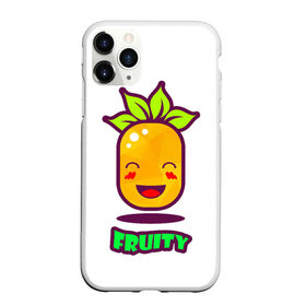 Чехол для iPhone 11 Pro Max матовый с принтом Fruity в Новосибирске, Силикон |  | Тематика изображения на принте: fruit | ананас | вкусно | сладость | фрукты