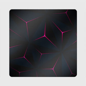 Магнит виниловый Квадрат с принтом Тетраэдр в Новосибирске, полимерный материал с магнитным слоем | размер 9*9 см, закругленные углы | геометрическая фигура | многогранник | неоновый тетраэдр | тетраэдр | тетраэдры | треугольник | треугольники | четырехгранник