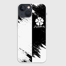 Чехол для iPhone 13 mini с принтом Черный Клевер инверсированный фон в Новосибирске,  |  | asta | black bull | black clover | bull | clover | аста | бык | клевер | чёрный бык | чёрный клевер