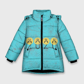 Зимняя куртка для девочек 3D с принтом 2020 YEAR в Новосибирске, ткань верха — 100% полиэстер; подклад — 100% полиэстер, утеплитель — 100% полиэстер. | длина ниже бедра, удлиненная спинка, воротник стойка и отстегивающийся капюшон. Есть боковые карманы с листочкой на кнопках, утяжки по низу изделия и внутренний карман на молнии. 

Предусмотрены светоотражающий принт на спинке, радужный светоотражающий элемент на пуллере молнии и на резинке для утяжки. | Тематика изображения на принте: 2020 год | грустный смайл | мем | мем с 2020 годом | необычное | прикольное