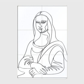 Магнитный плакат 2Х3 с принтом Мона Лиза. Силуэт в Новосибирске, Полимерный материал с магнитным слоем | 6 деталей размером 9*9 см | Тематика изображения на принте: возрождение | джоконда | ласика | леонардо да винчи | мона лиза | портрет | ренессанс | художник