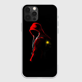 Чехол для iPhone 12 Pro Max с принтом RED MAN в Новосибирске, Силикон |  | Тематика изображения на принте: контраст | наушники | необычное | неон | прикольное | смайл