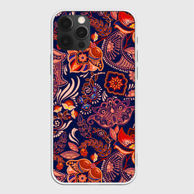 Чехол для iPhone 12 Pro Max с принтом Ornament-S в Новосибирске, Силикон |  | branches | colorful | flowers | leaves | ornament | pattern | ветки | листья | орнамент | разноцветный | узор | цветы
