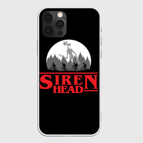 Чехол для iPhone 12 Pro с принтом Siren Head в Новосибирске, силикон | область печати: задняя сторона чехла, без боковых панелей | 6789 | foundation | head | scp | siren | sirenhead | stranger | things | голова | дела | объект | объекты | очень | сирена | сиреноголовый | странные | фонд