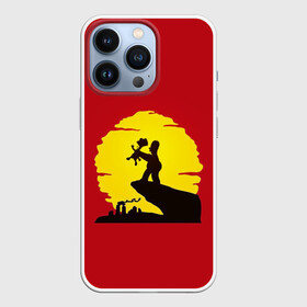 Чехол для iPhone 13 Pro с принтом КОРОЛЬ БАРТ в Новосибирске,  |  | Тематика изображения на принте: африка | барт | закат | коль лев | мультфильм | симпсоны