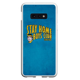 Чехол для Samsung S10E с принтом Stay home boys club в Новосибирске, Силикон | Область печати: задняя сторона чехла, без боковых панелей | Тематика изображения на принте: bab | rap | sqwoz | sqwoz bab | ауф | ой | реп | репер | рэп | рэпер | сквоз баб | сквозь баб | хип хоп